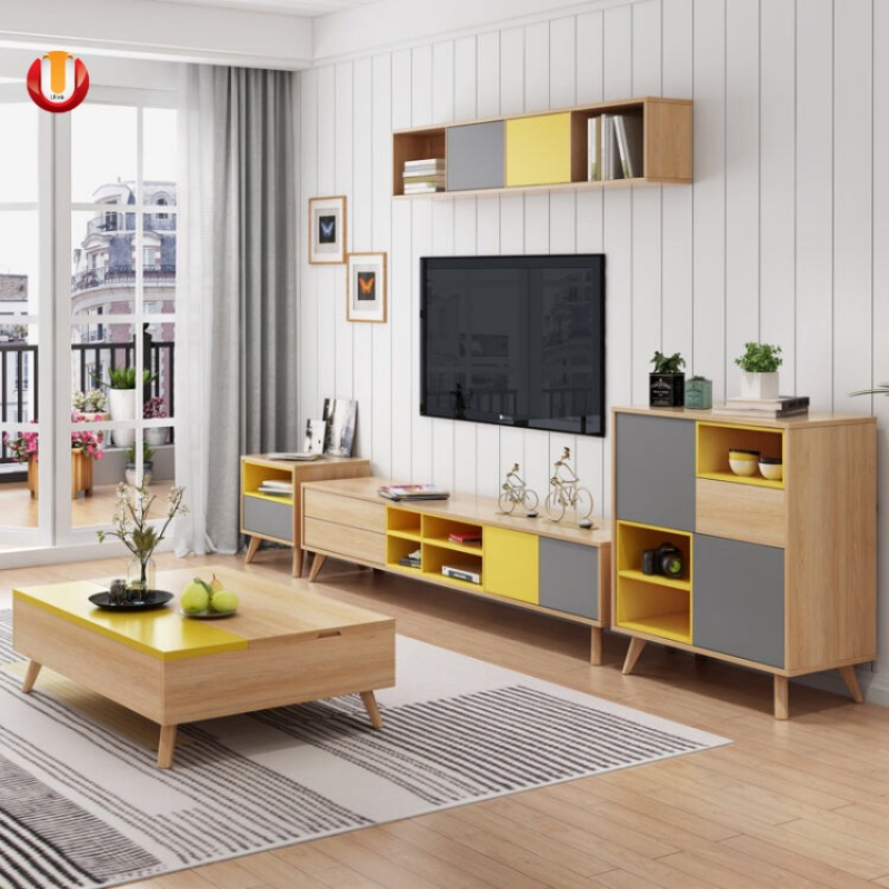 Modern Wooden Side Table Wall Cabinet Home Living Room Furniture MDF Tea TV Stand Coffee Table