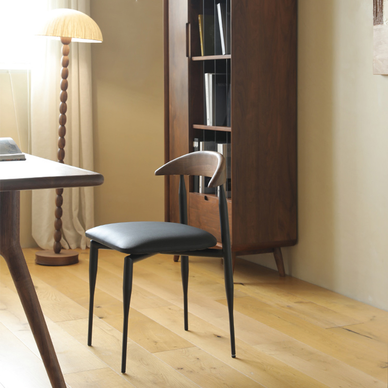 Dining Table Chair Sets with Steel Leg Modern Solid Wood for Restaurant Metal Iron Restaurant Furniture Kitchen Chair