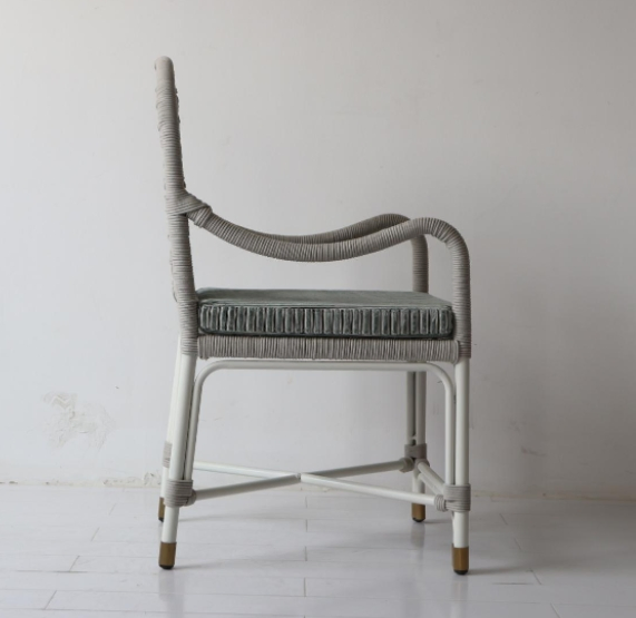 Eco-Friendly Rattan Chair with Backrest Luxury Event Chair Living Room Dining Accent Chair