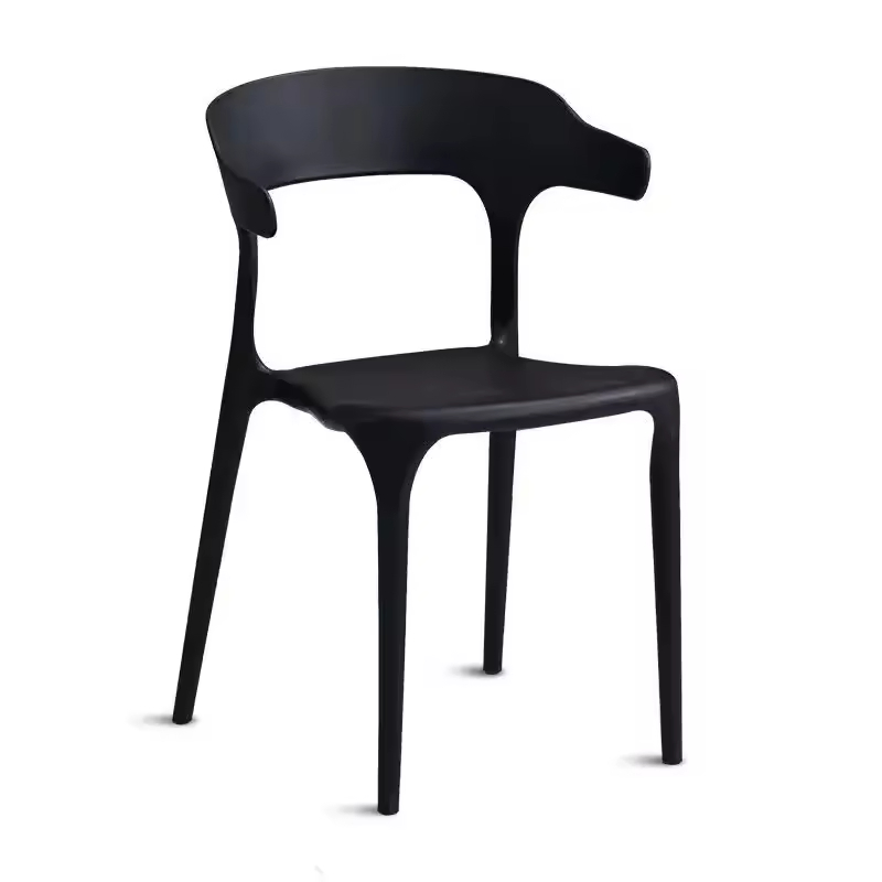 Modern Nordic Molded Plastic Dining Chair for Cafes