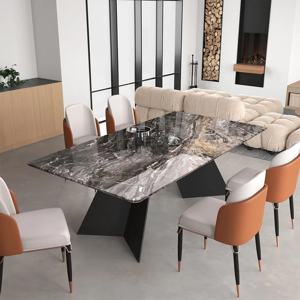 Modern Foshan Modern Home Restaurant Furniture Set Living Room Dining Table with Home Chair