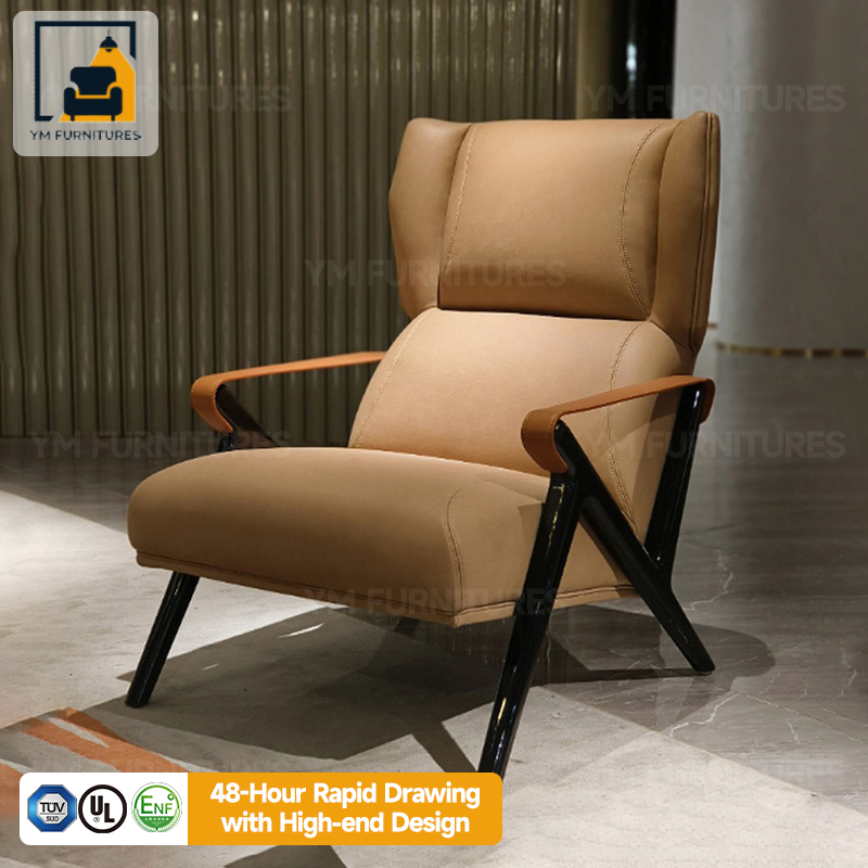 Living Room Lounge Accent Leather Armchairs Dining Room Home Office Leisure Chair