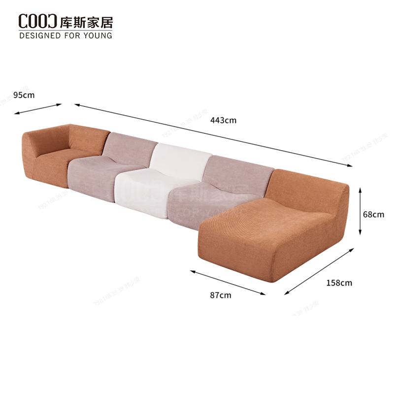 Wholesale High Quality Living Room Fabric Modern Vacuum Packaging Compressed Modular Sectional Sofa Set Furniture