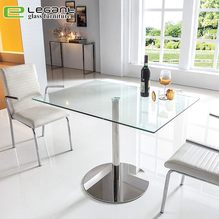 12mm Clear Tempered Glass Dining Table