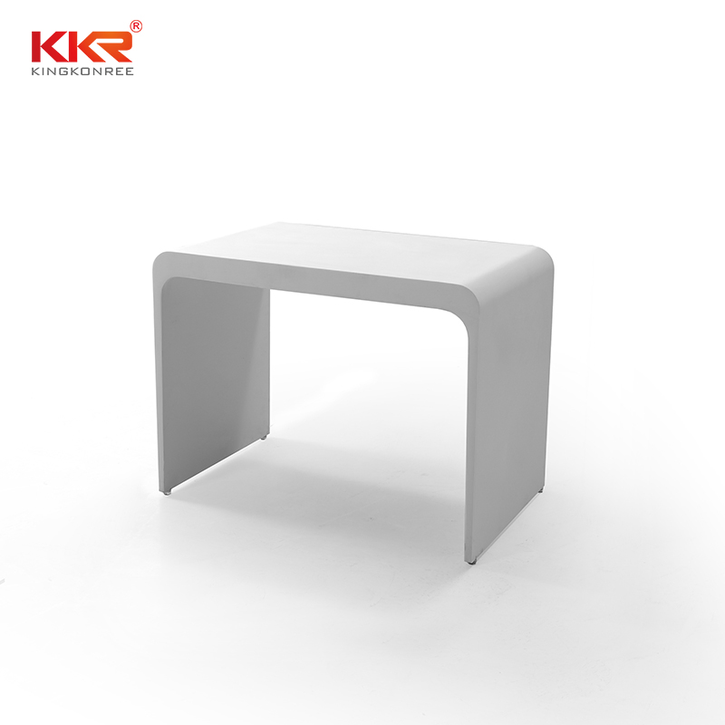 Black Stone Resin Shower Chair Bathroom Shower Bench