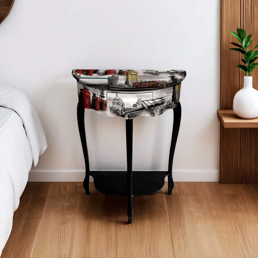 Side Table, Small End Table, Tall Side Table for Living Room, Bedroom, Office, Bathroom