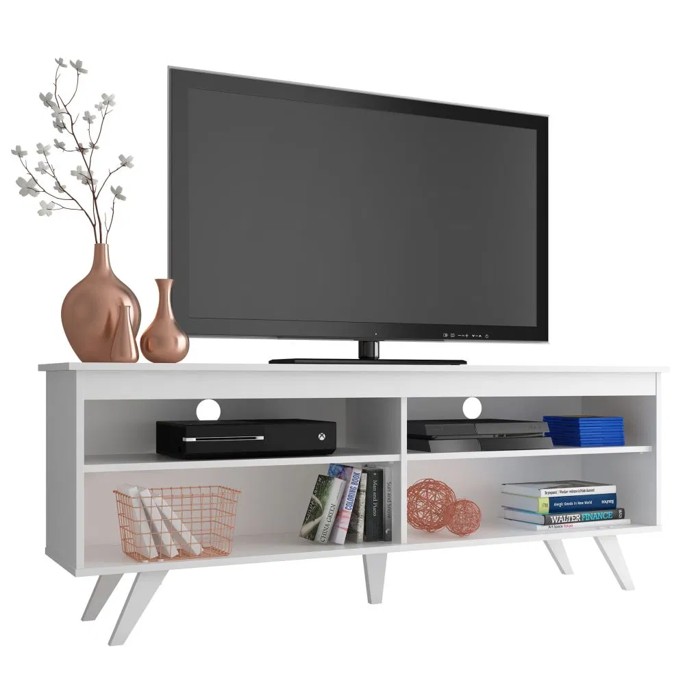 TV Unit, Console Table, TV Stand Wire Management and Storage Shelves