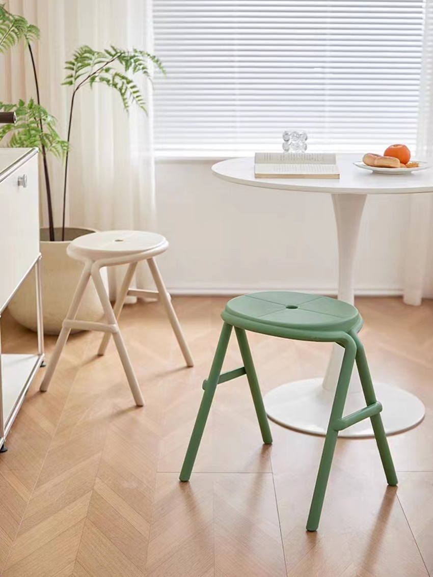 Plastic Stool Thicken Stackable Dining Modern Living Room Restaurant Hotel High Bench
