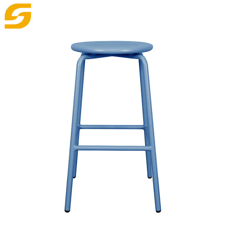 Elegant European Modern Bar Stools Chair Kitchen High Counters Restaurants Home Bars Outdoor Metal Aluminum 65/75cm Bar Stools