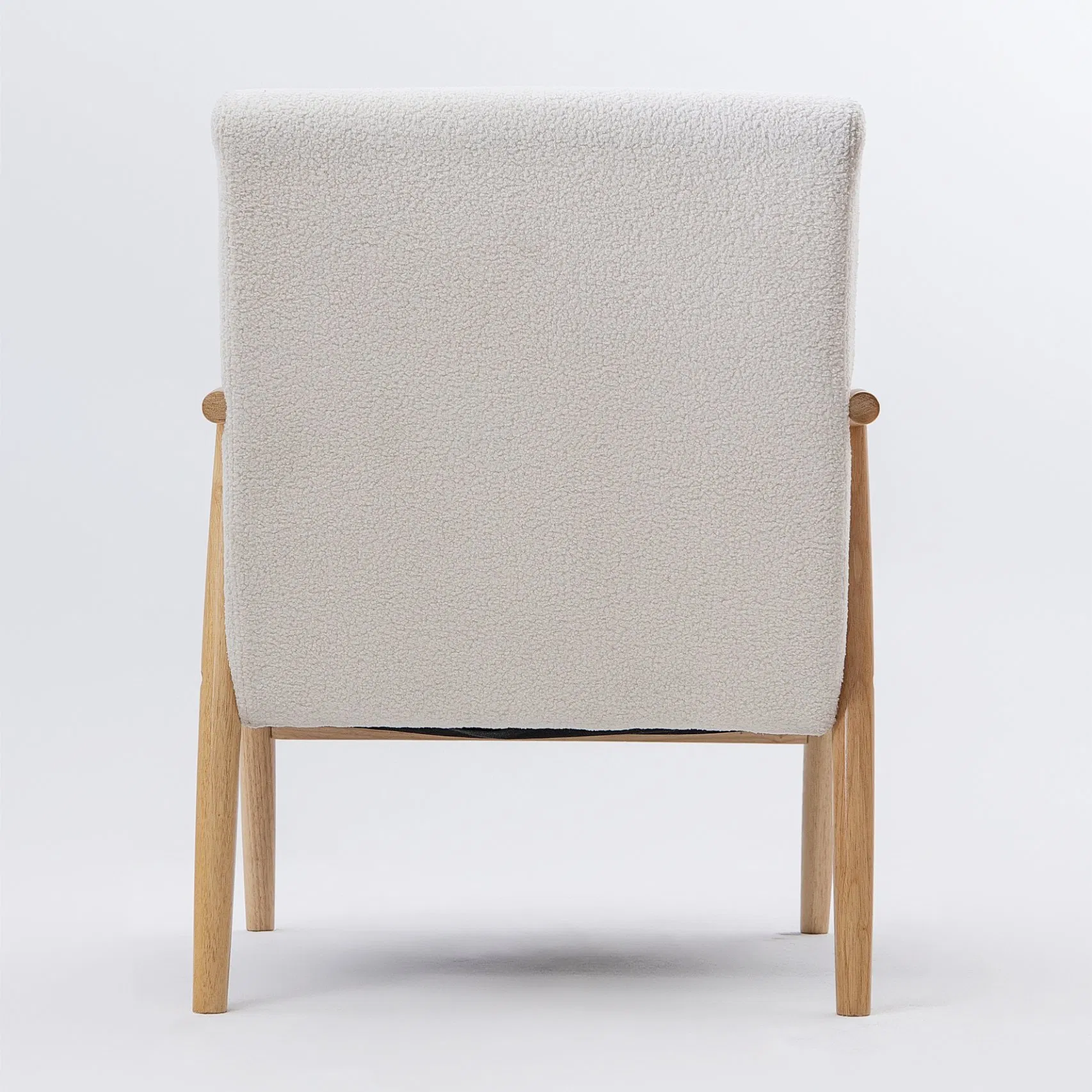 Accent Home Furniture Factory Direct Balcony Hotel Reclining Wood Fabric Recliner Living Room Leisure Lounge Chair