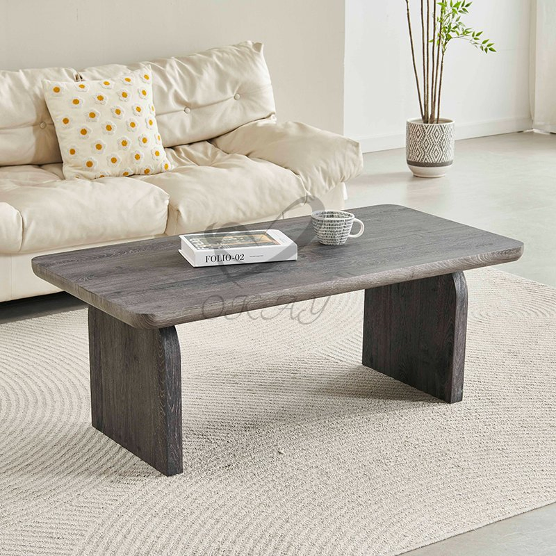Contemporary Nordic 6 Seat Dining Table Rectangle MDF Villa Homestay Dining Table Nordic Furniture