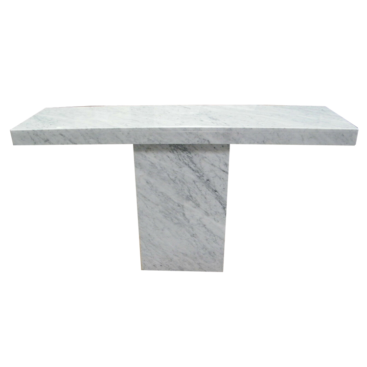 Luxury Home Entrance Snow White Marble Top Long Entry Modern Marble Console Table