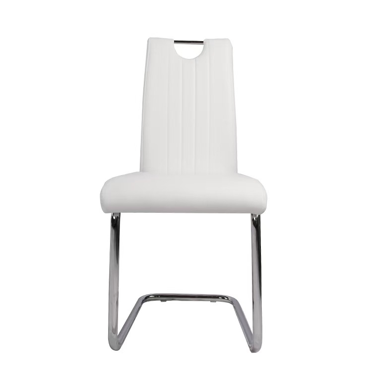 with PU Leather, Water-Resistant Fabric, Dining Chair and Chrome Frame.