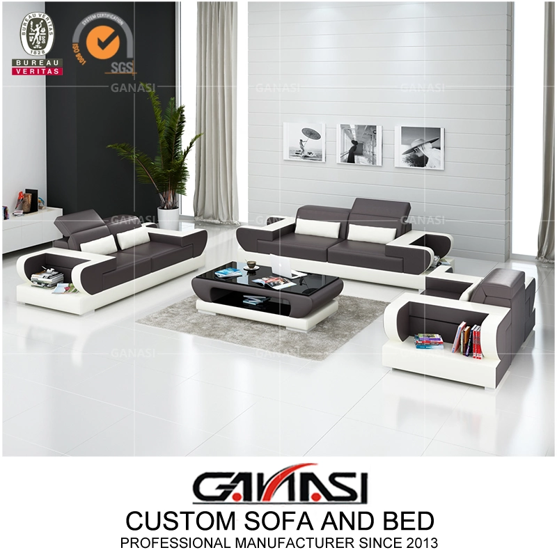 Wholesale Sectional Commercial Leather Sofa with Chaise