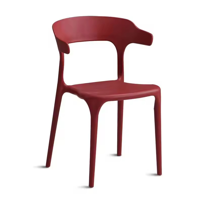 Modern Nordic Molded Plastic Dining Chair for Cafes