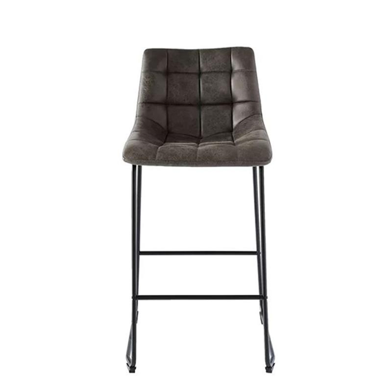 Metal Feet Counter Height Bar Stools Synthetic Leather Upholstered Armless Kitchen Stool (ZG21-011)