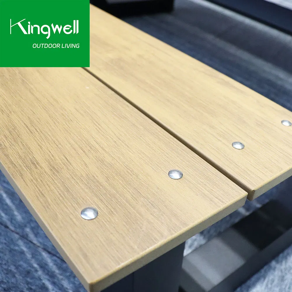 Outdoor Furniture Aluminum Plastic Wood Table and Bench for Hotel Garden Park