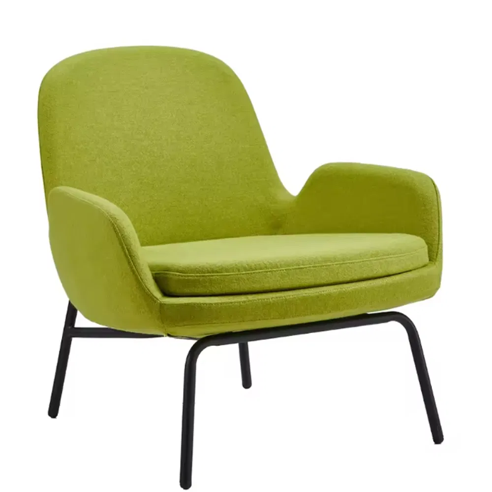 Modern Accent Large Cushion Green Fabric Single Seat Sofa Chair Armchairs Living Room Furniture Chair Nordic Leisure Chair