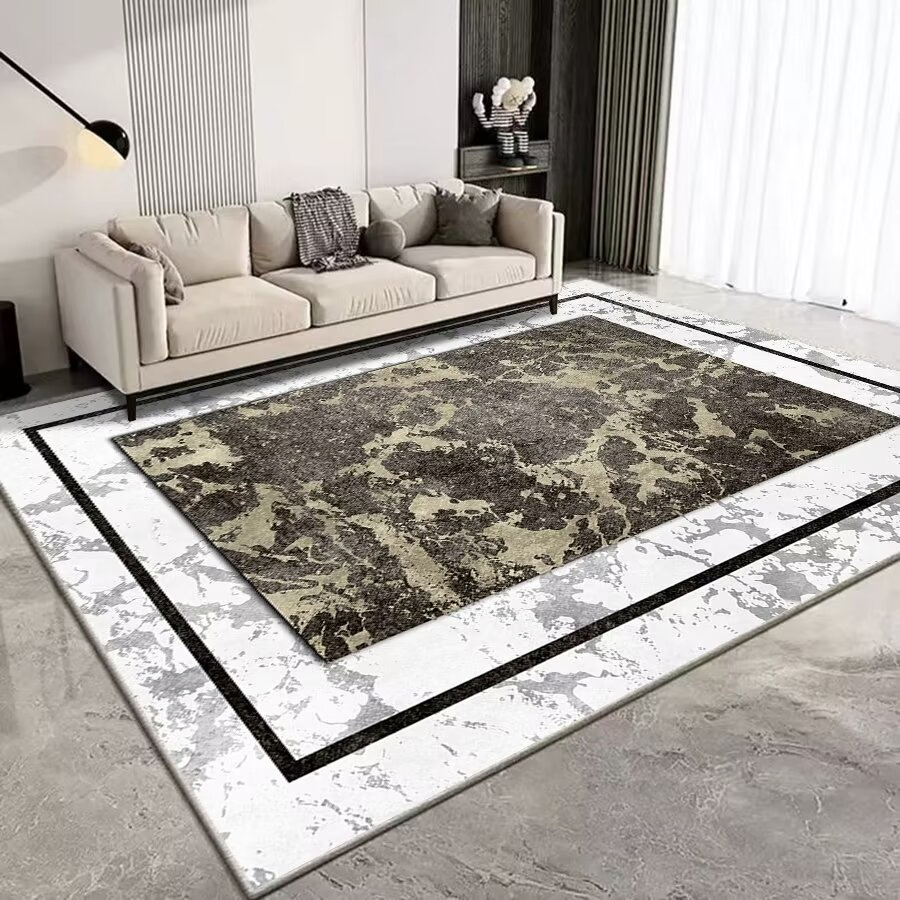 Classic Persian Carpet Polyester 3D Printed Center Rug Living Room Modern