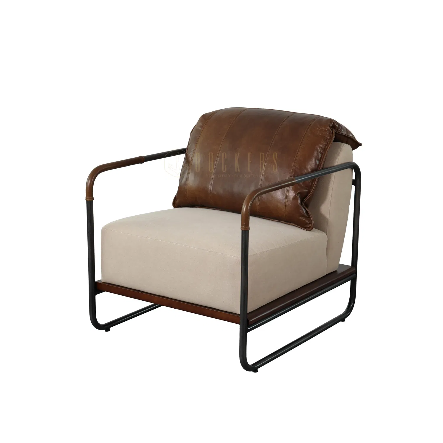 Quality Modern Industrial Loft Design Top Grain Leather Soft Backrest Cushion &amp; Canvas Seat Multi-Colors Living Room Long Couch Sofa Home Office Hotel Furniture