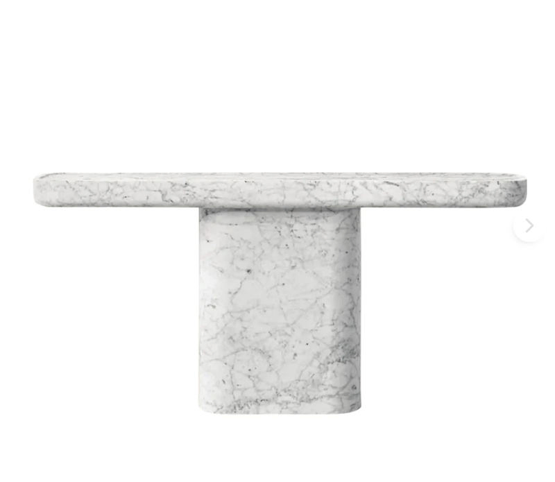 MID Century Entry/Foyer Table Natural Travertine Console Table Design