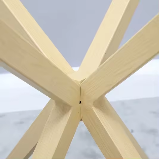 Modern Round Clear Tempered Glass Dining Table with Metal Frame