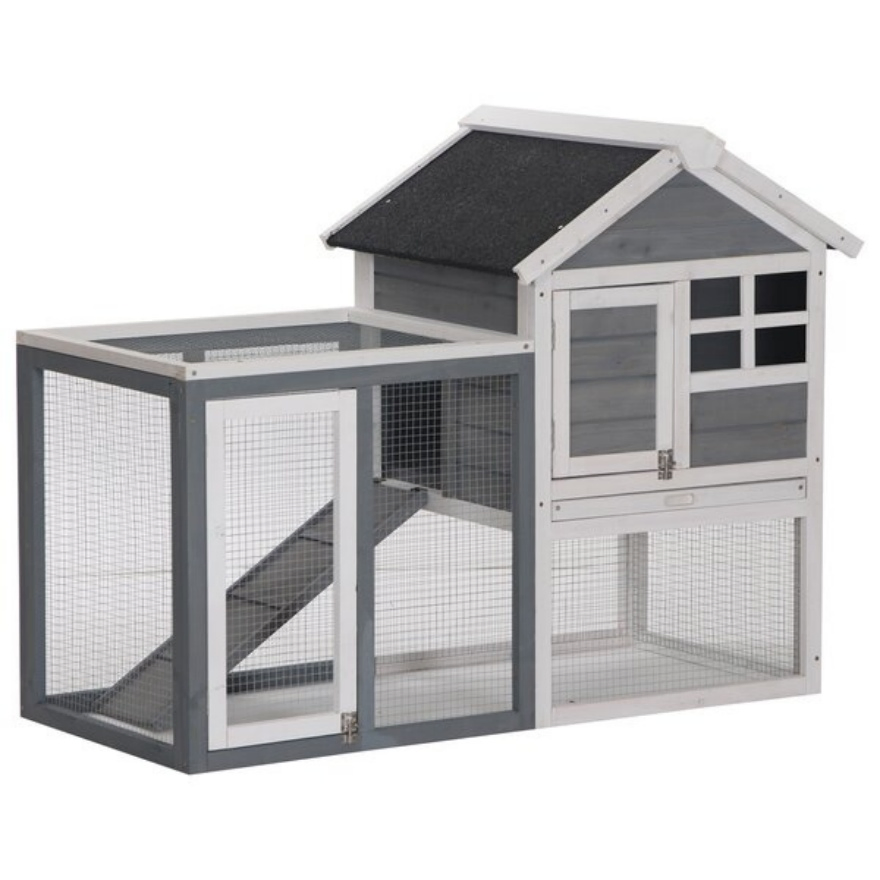 Aayush Wooden Hutch with Ramp Rabbit Small Animal Hutch