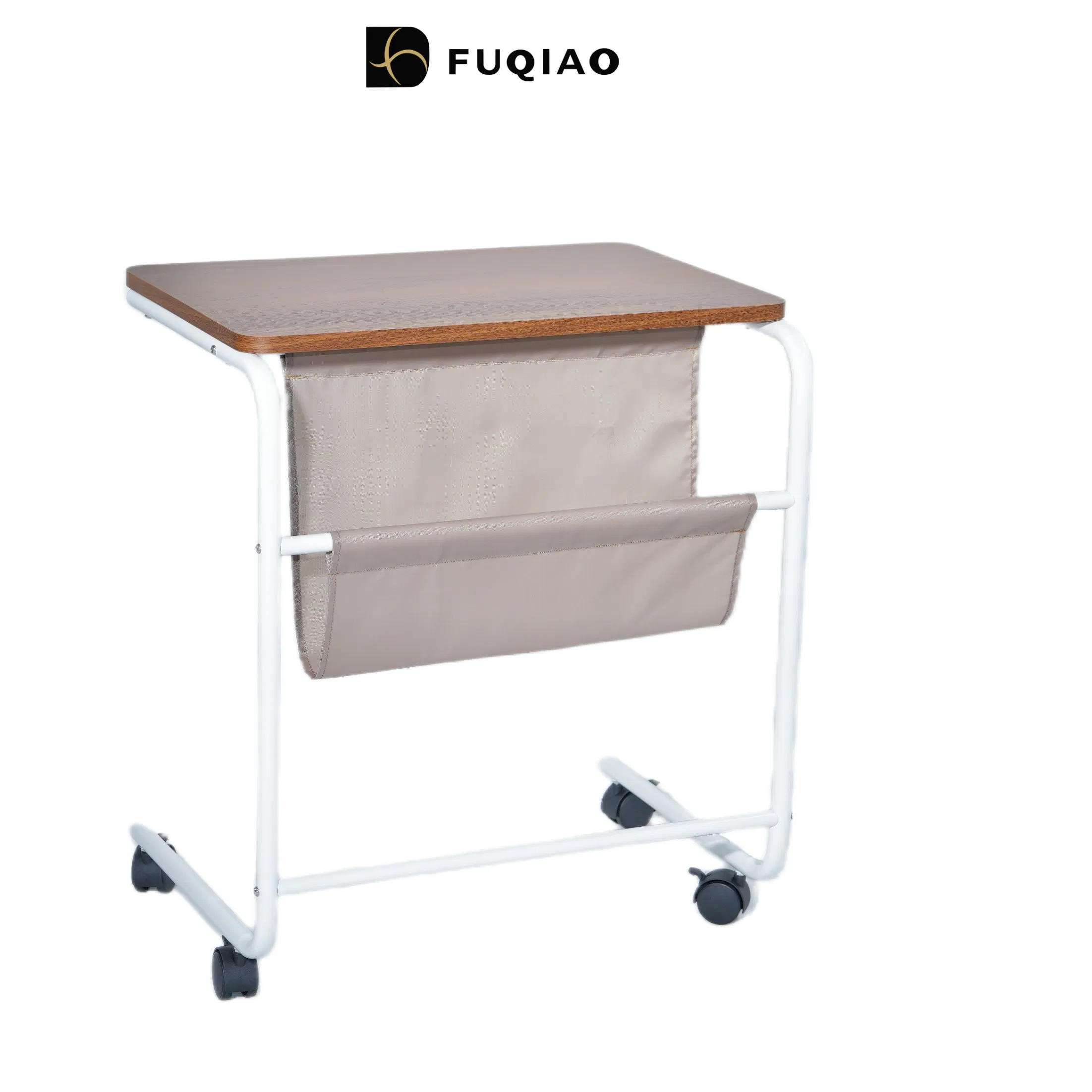 MID-Century Modern Side Table - Teak Wood Top + Carbon Steel Legs