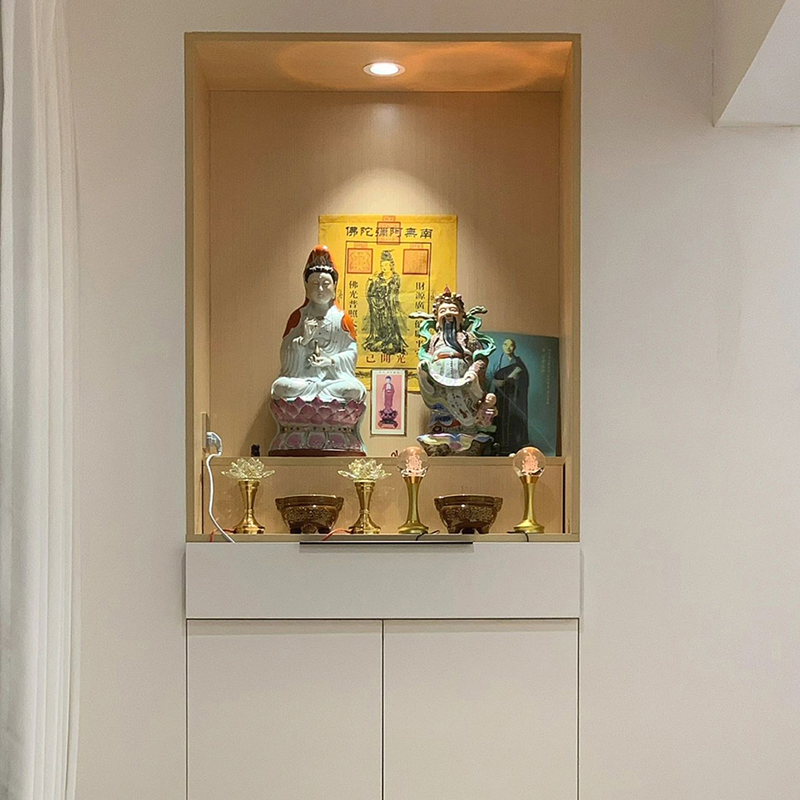 Factory Direct Sales Metal Wall Living Room Cabinet Columbarium Religious Customization Multi-Tier Buddha Storage Cabinet