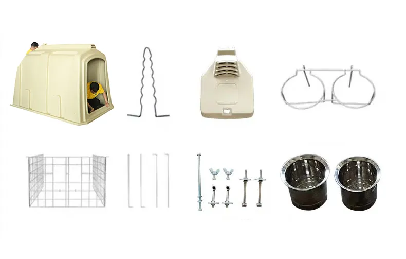 Individual Plastic out Door Calf Hutch