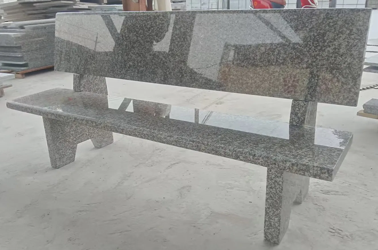 Natural Stone polished/honed brown/pink G664 Granite Garden Bench for Outdoor Park/courtyard/yard Decoration