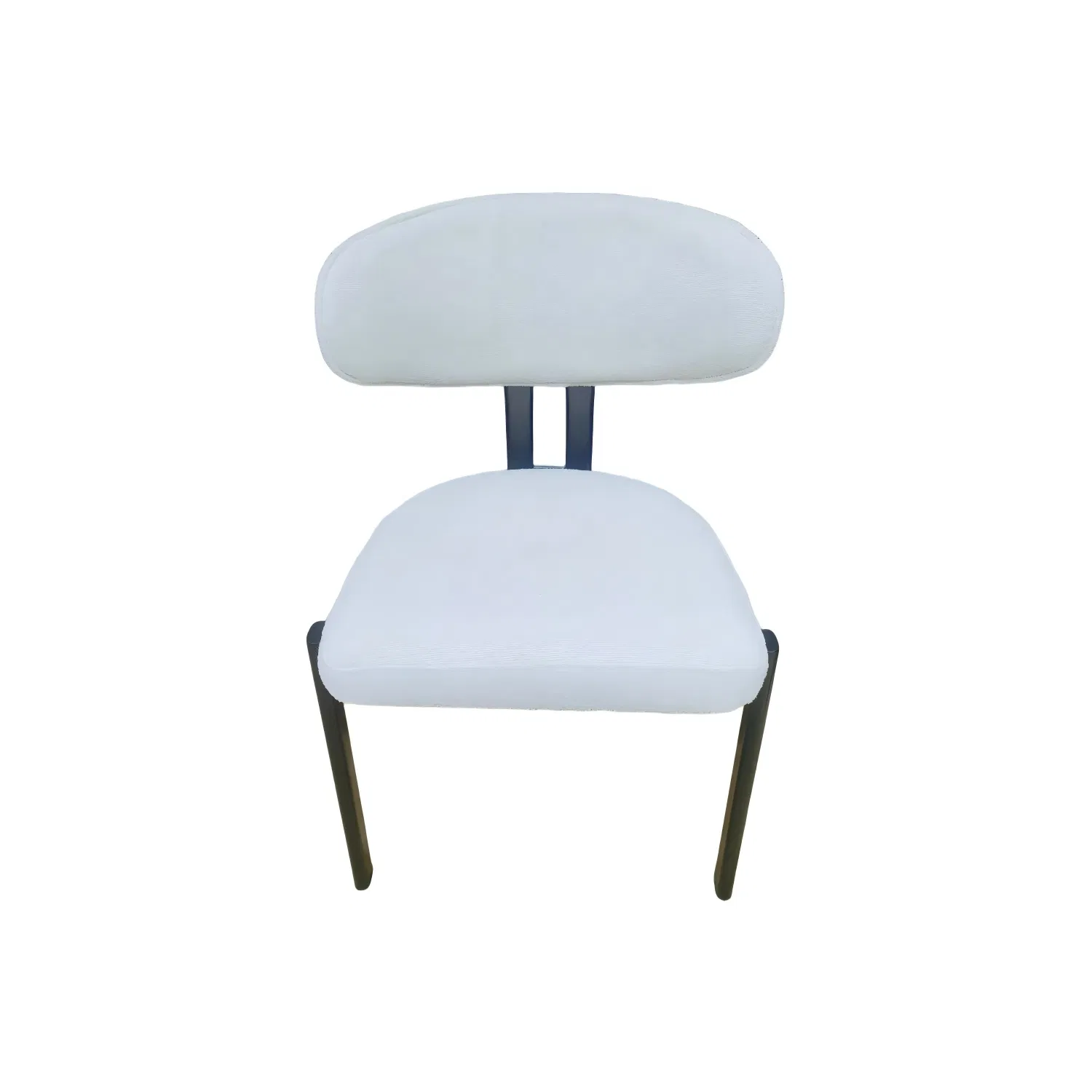 Popular New Design Elegant Fabric Dining Chair Scandinavian Dining Room Chair with Black Metal Leg for Home &amp; Restaurant