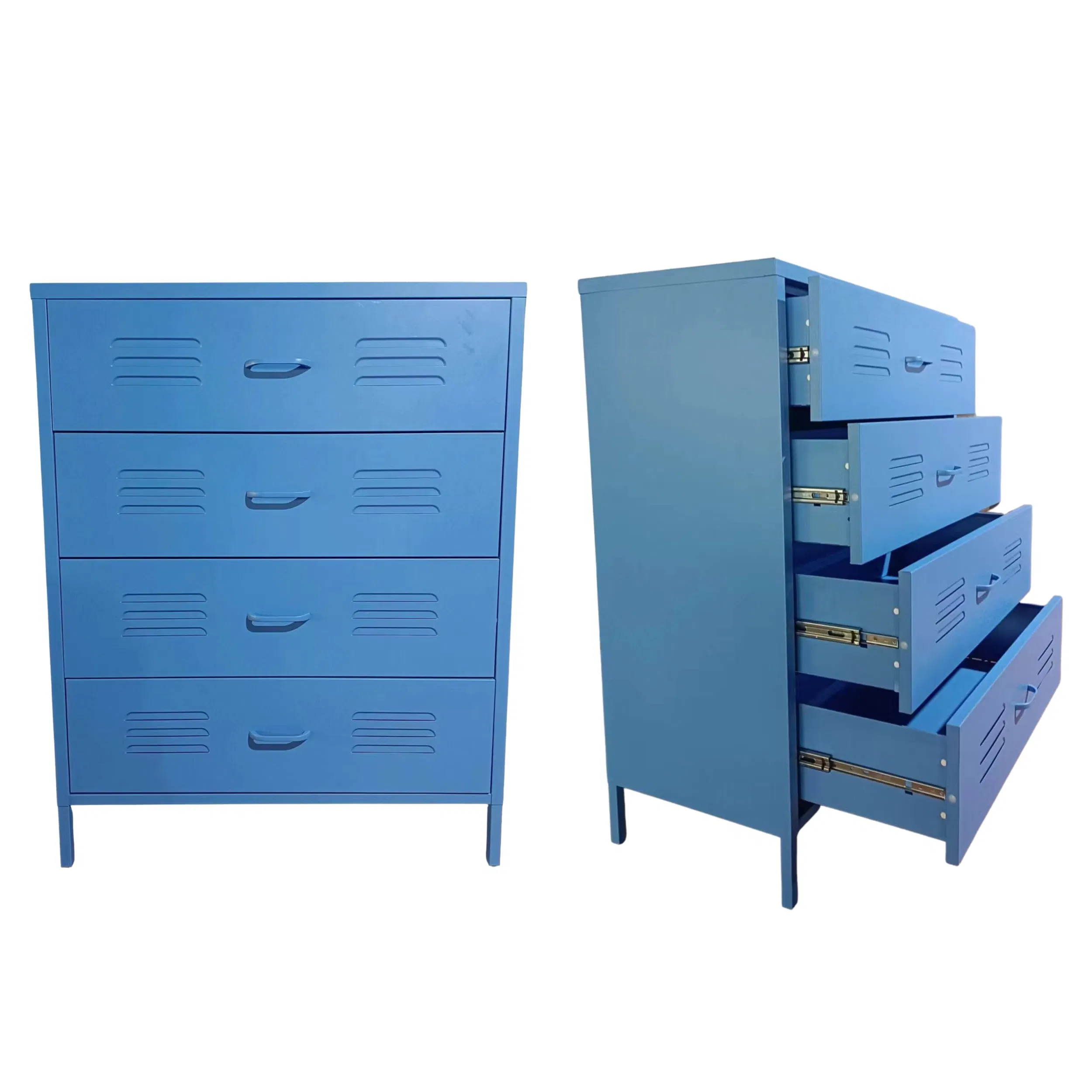 Metal Storage Drawer Cabinets Home Use Bed/Living Room Steel Accent Cabinet