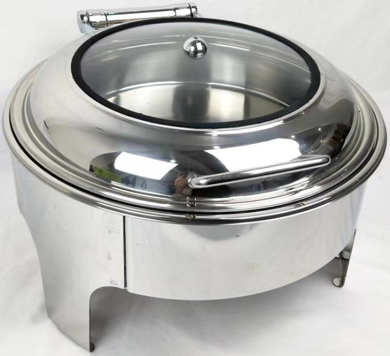 Stainless Steel Buffet Hotel Cookware Food Warmer Buffet Dish Visible Top