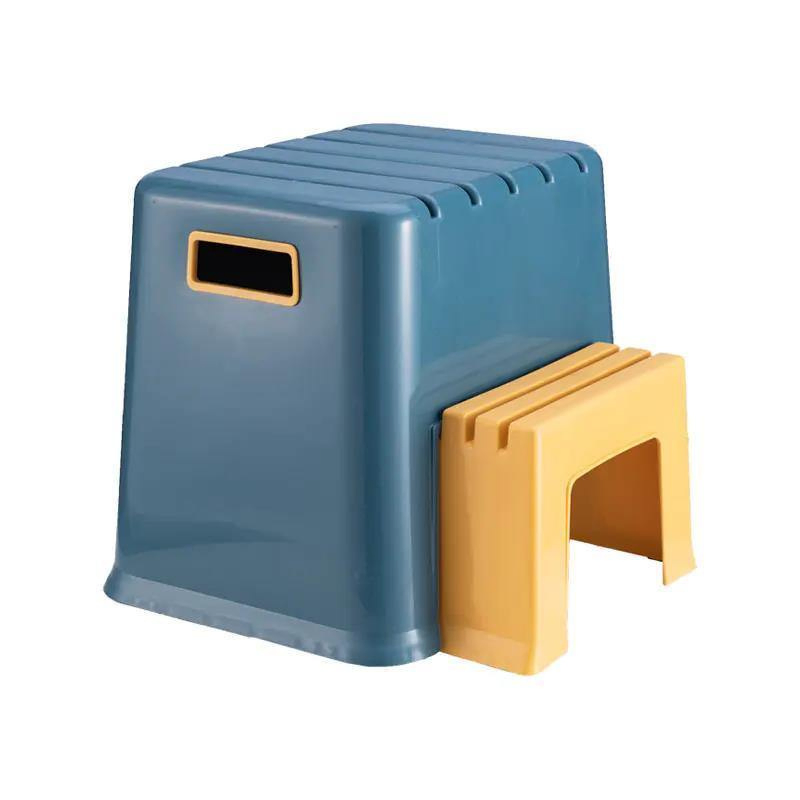 Baby Plastic Step Chair Durable Kids Stool Shoes Changing Stool Plastic Ottoman