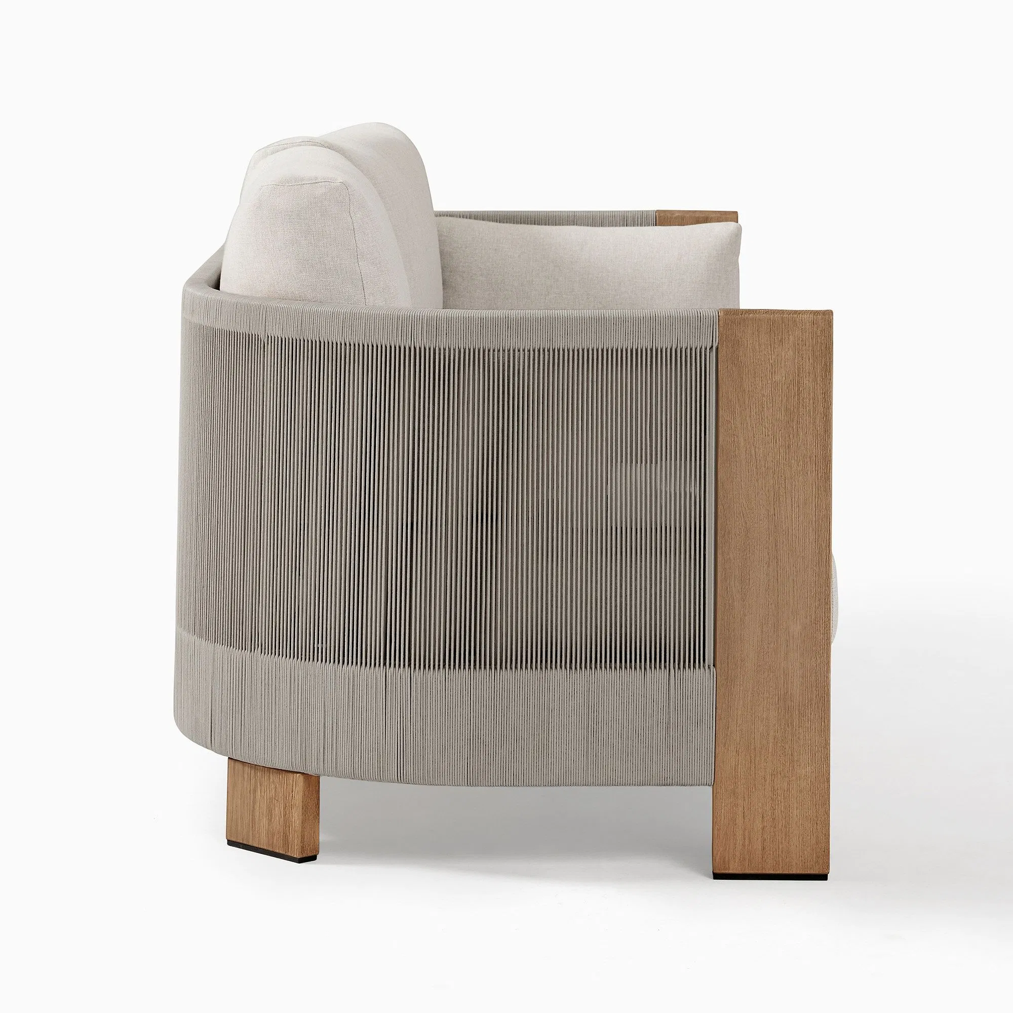 Rope Weave Teak Couch Outdoor Furniture Patio Sofa Sets for Garden