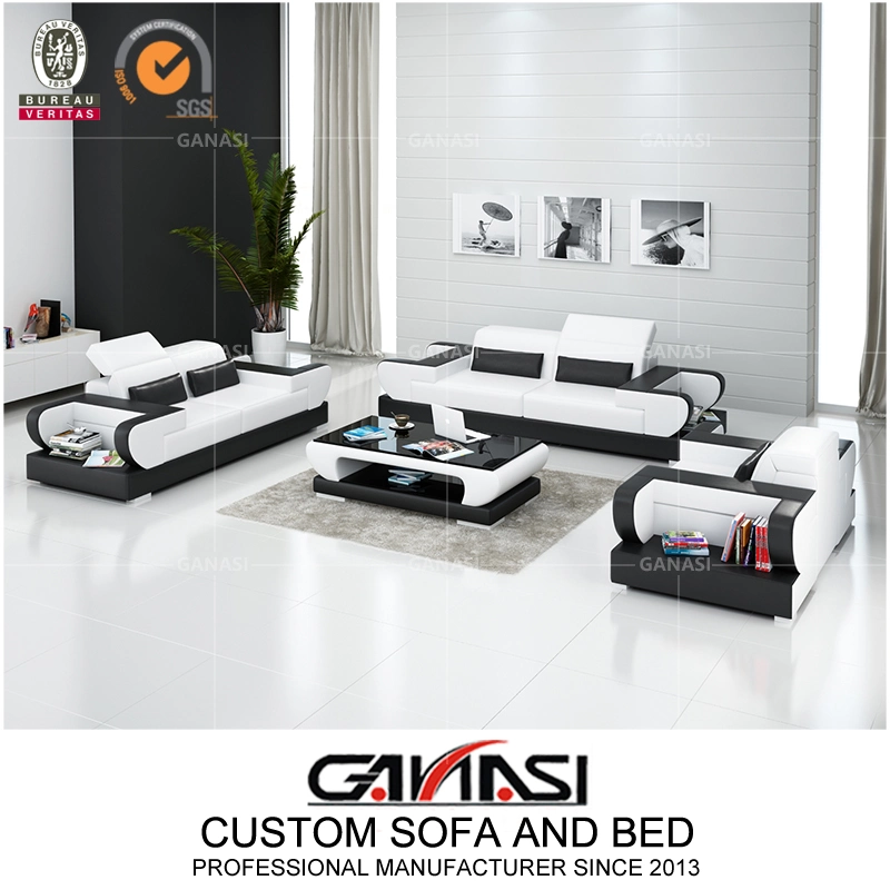 Wholesale Sectional Commercial Leather Sofa with Chaise