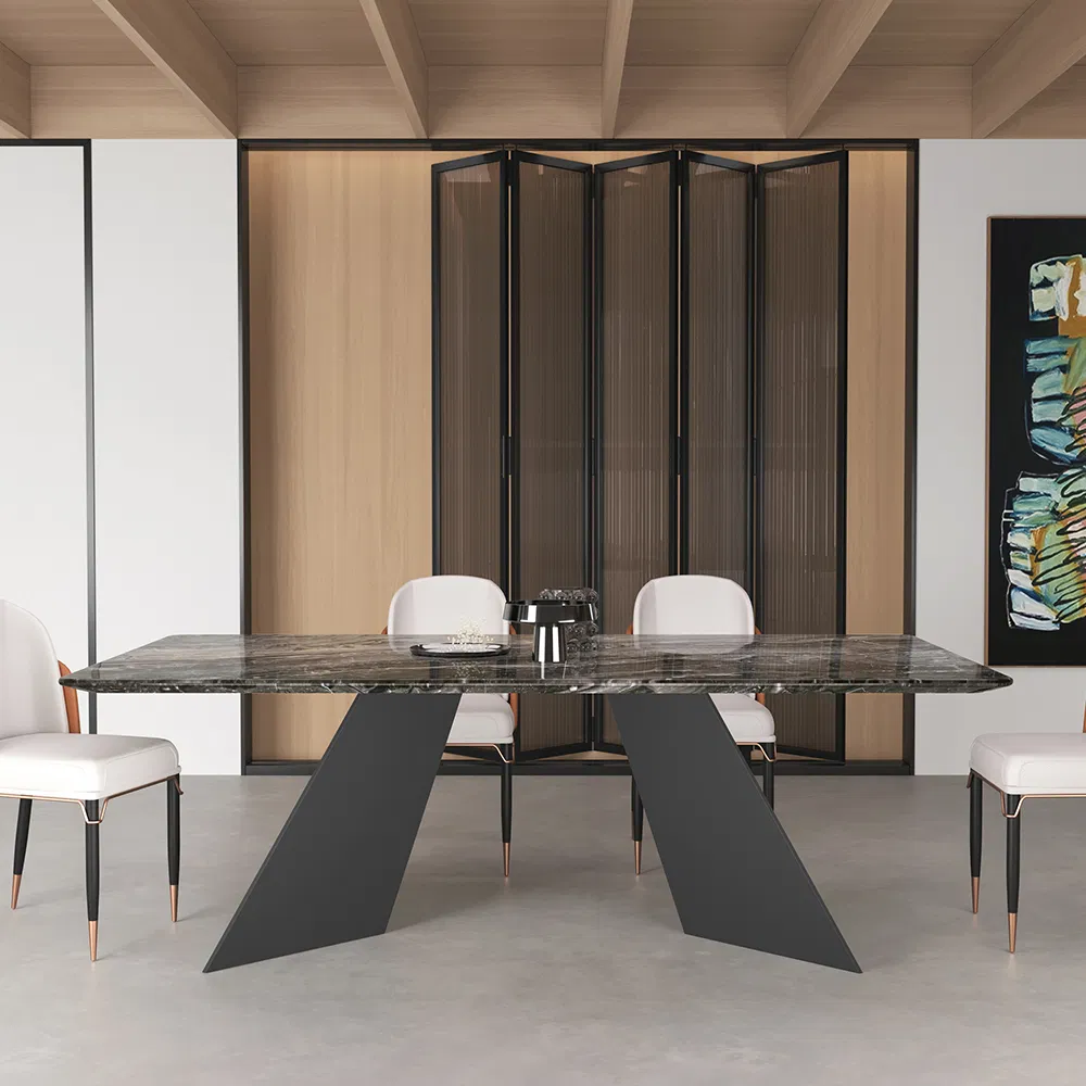 Modern Foshan Modern Home Restaurant Furniture Set Living Room Dining Table with Home Chair