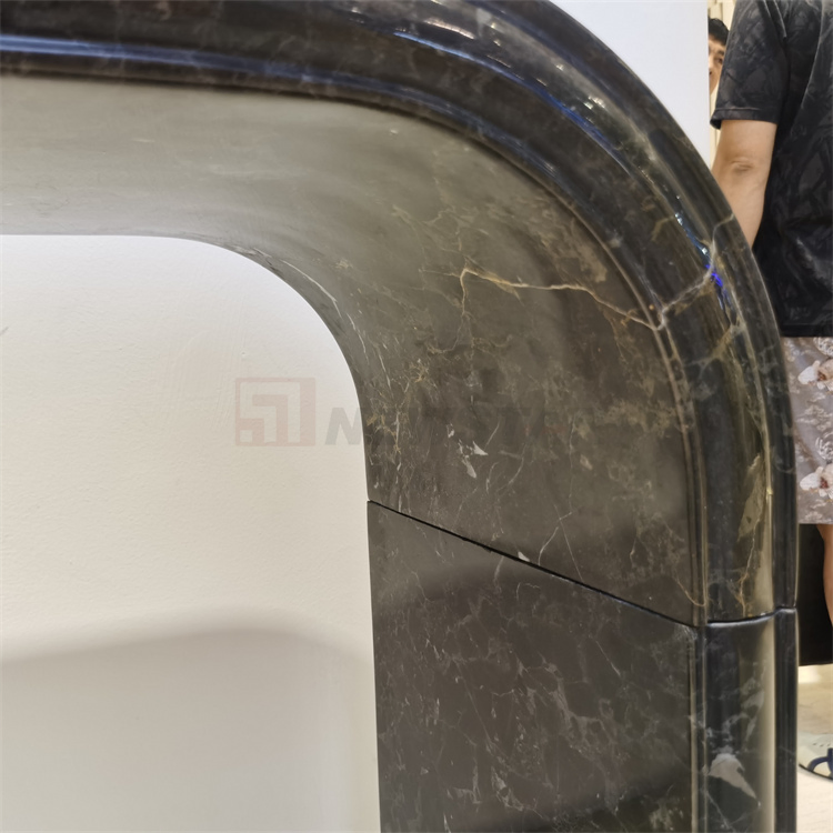Black Marble Entry Table Arch Console Natural Marble French Style Bluestone Entry Hallway Consoletable