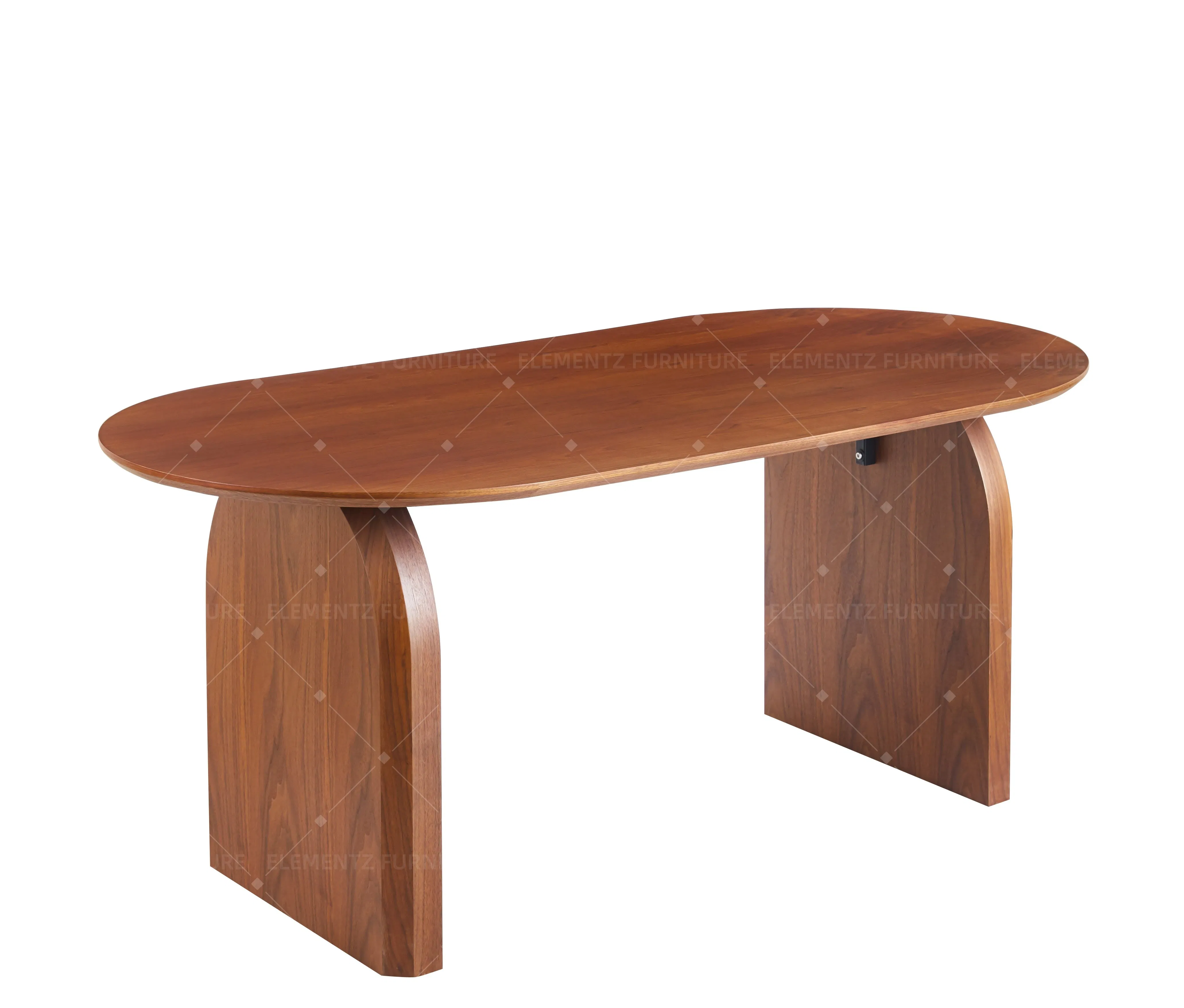 Scandinavian Heat Resistant Folding Space Saving Oval White Stain-Resistant Dining MDF Table