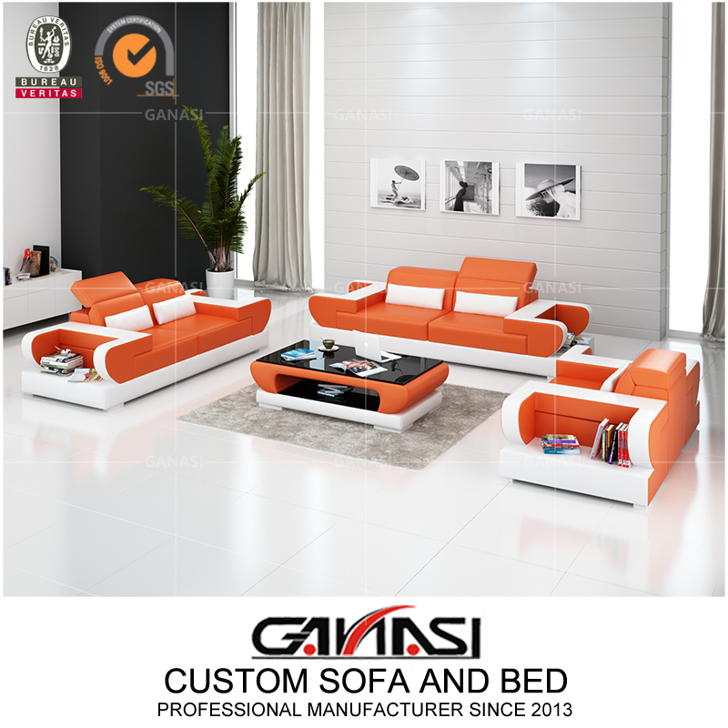 Wholesale Sectional Commercial Leather Sofa with Chaise