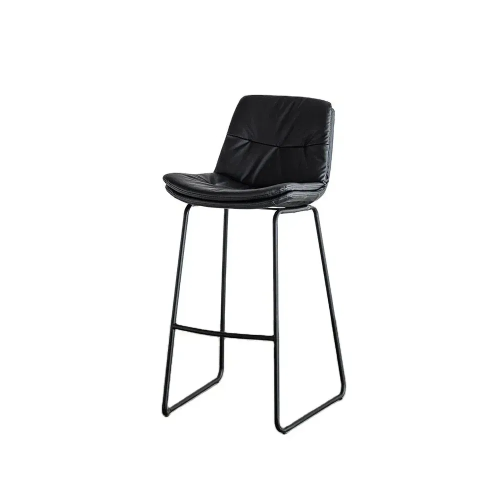 Modern Counter Height Velvet Upholstered Bar Stool with Metal Frame