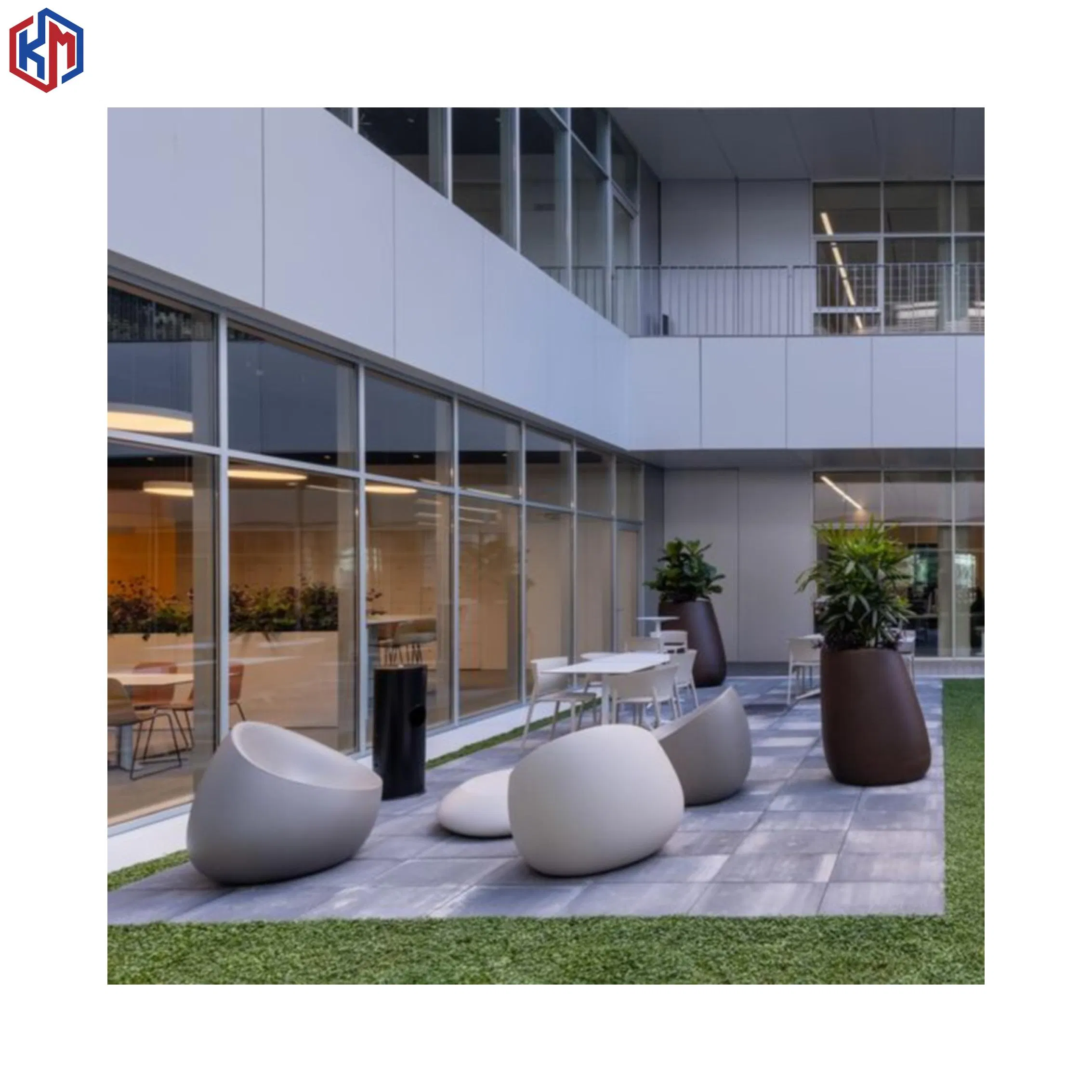 Gfrp GRP Outdoor Furniture Colorful Designer Custom Garden Tables Chairs Sofas Bench