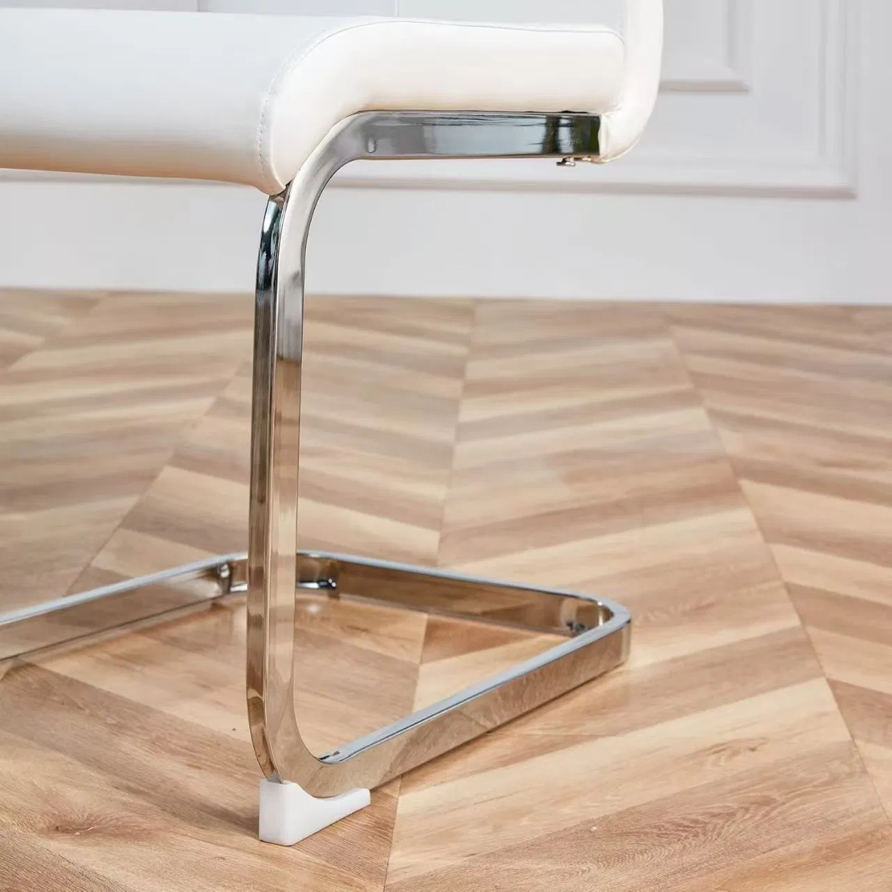 with PU Leather, Water-Resistant Fabric, Dining Chair and Chrome Frame.