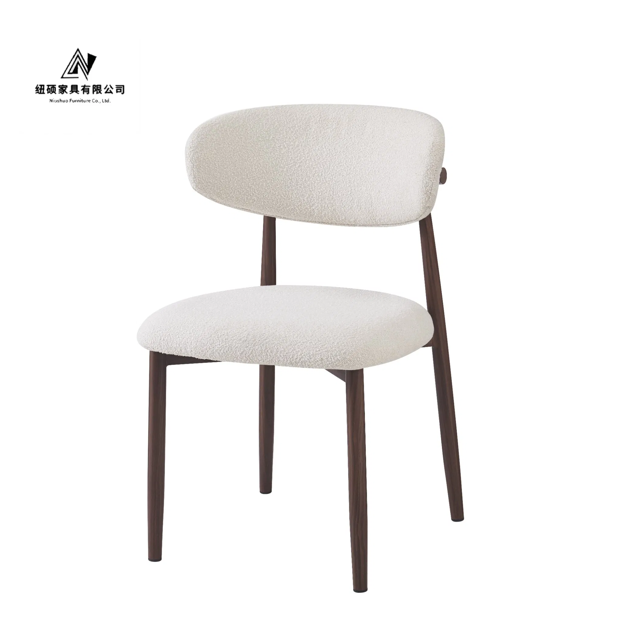 Modern Dining Chair Customized Design Metal Legs New Popular Modern Style Home Furniture Top Fabric Restaurant Chair