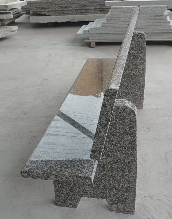 Natural Stone polished/honed brown/pink G664 Granite Garden Bench for Outdoor Park/courtyard/yard Decoration