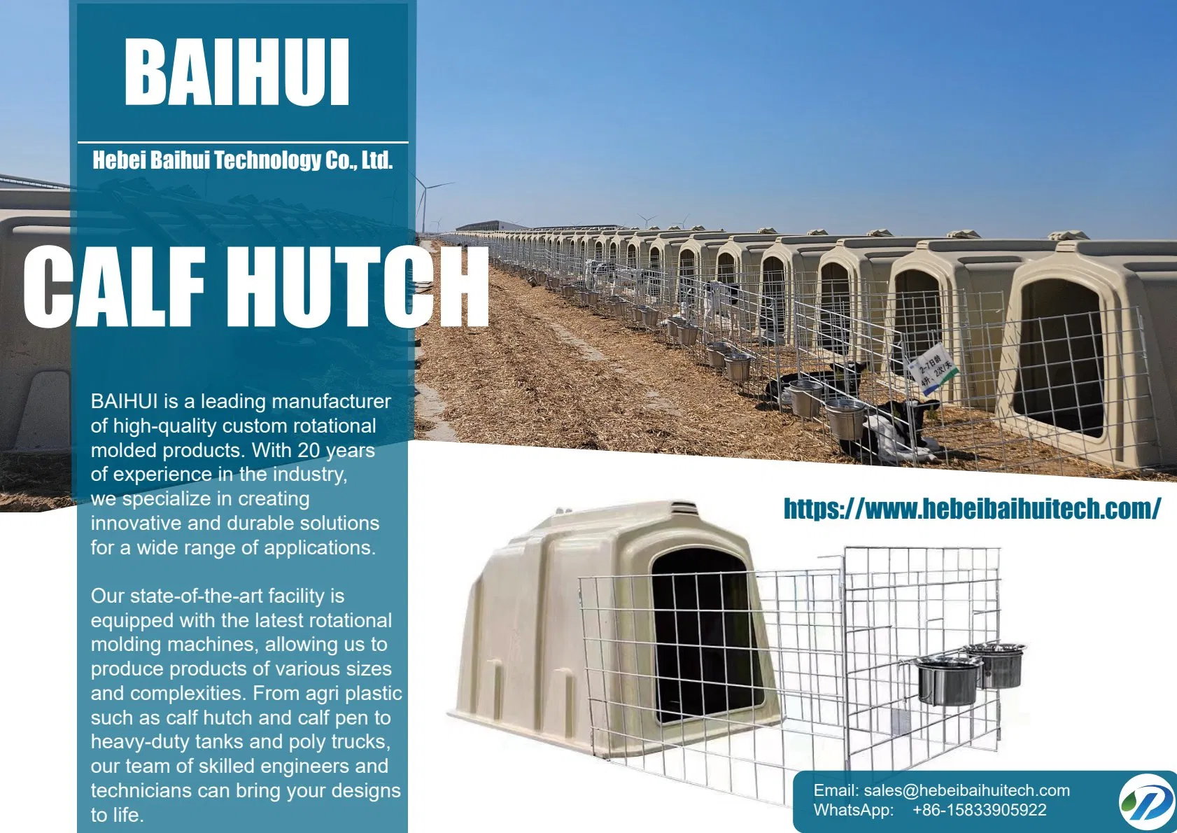 High Quality Livestock Single Calf Hutch for Sale