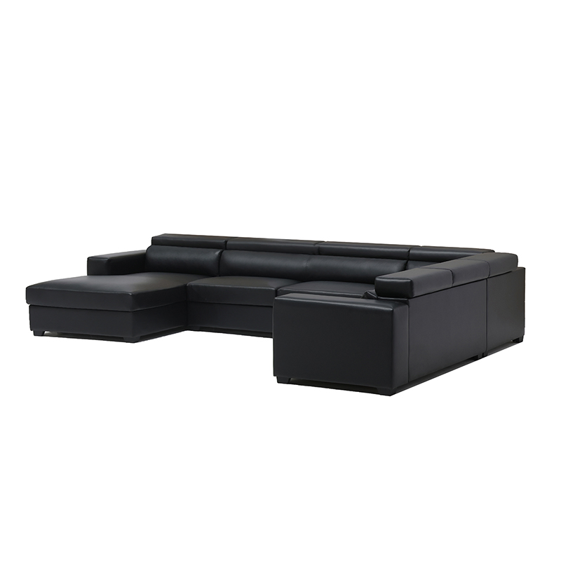 Sectional Sofa Furniture Modern Black U Shaped Sofa for Hotel Lounge