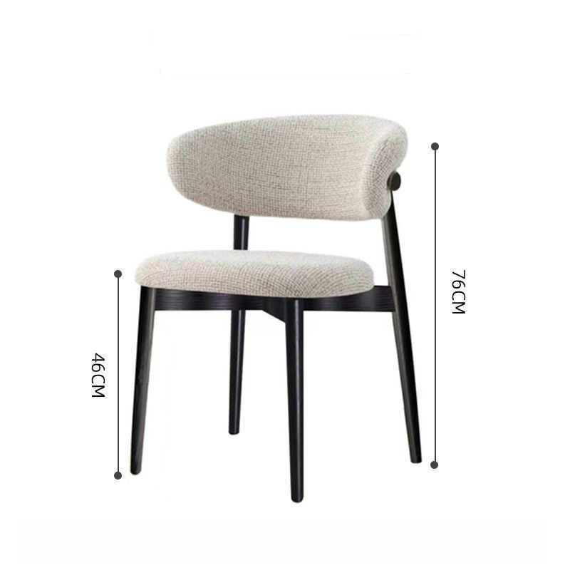 Nordic Design Modern Solid Wood Dining Chairs Leisure Home Fabric Chair
