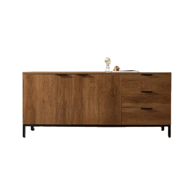 Simple Style Solid Wood Dining Sideboard Home Living Room Wall-Mounted Storage Cabinet